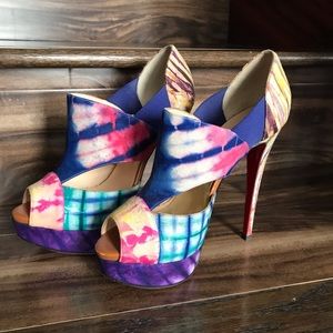 Christian Louboutin multicoloured platform shoes